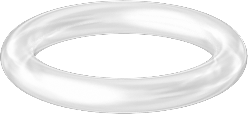 Yüksek Sıcaklık Temiz Oda Silikon O-Ring, 1/16 Kesirli Genişlik, Dash Numarası 012