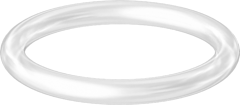 Yüksek Sıcaklık Temiz Oda Silikon O-Ring, 1/16 Kesirli Genişlik, Dash Numarası 015