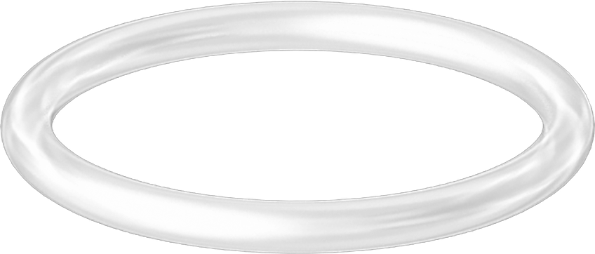 Yüksek Sıcaklık Temiz Oda Silikon O-Ring, 1/16 Kesirli Genişlik, Dash Numarası 017