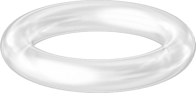 Yüksek Sıcaklık Temiz Oda Silikon O-Ring, 3/32 Kesirli Genişlik, Dash Numarası 111