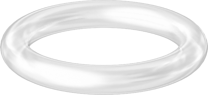 Yüksek Sıcaklık Temiz Oda Silikon O-Ring, 1/8 Kesirli Genişlik, Dash Numarası 210