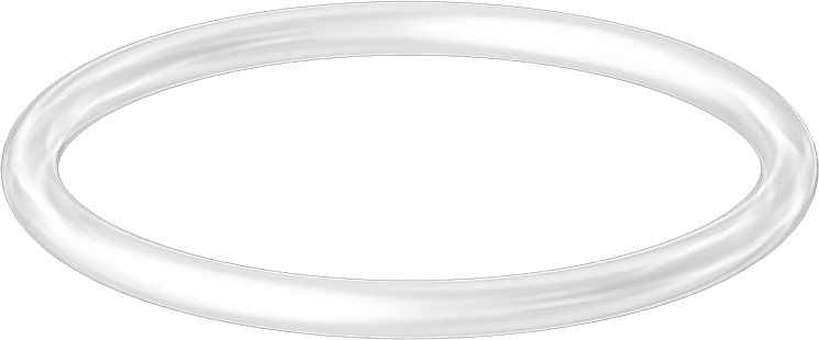 Yüksek Sıcaklık Temiz Oda Silikon O-Ring, 1/8 Kesirli Genişlik, Dash Numarası 224