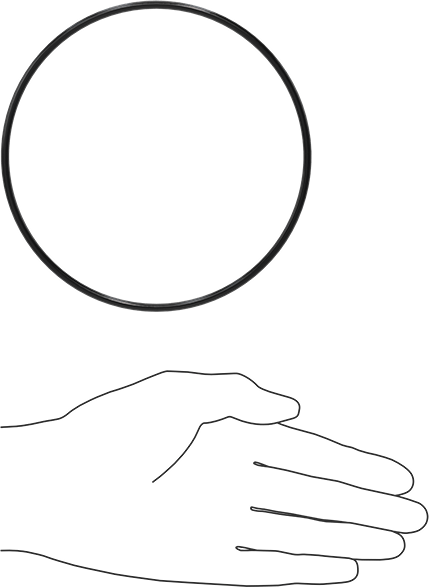 O-Ringler, Suya ve Buhara Dayanıklı EPDM, 0.139" Gerçek Genişlik