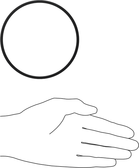 Kimyasala Dayanıklı Viton® Floroelastomer O-Ring, Kare Profilli, 1/8 Kesirli Genişlik, Dash No. 241