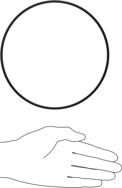 Kimyasala Dayanıklı Viton® Floroelastomer O-Ring, Kare Profilli, 1/8 Kesirli Genişlik, Dash No. 259