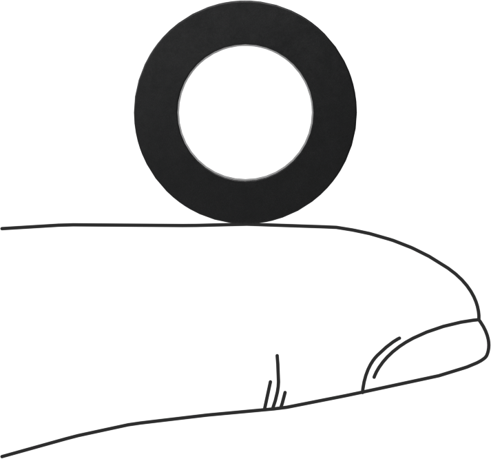 Kimyasala Dayanıklı Viton® Floroelastomer O-Ring, Kare Profilli, 1/8 Kesirli Genişlik, Dash No. 205