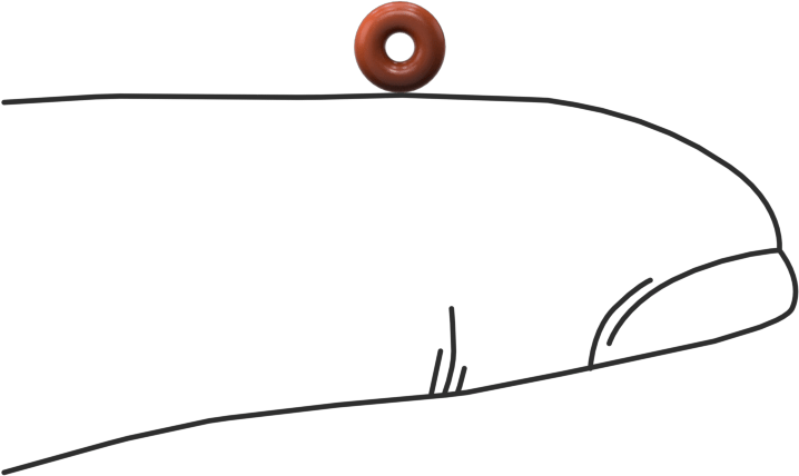 Yüksek Sıcaklık Yumuşak Silikon O-Ring, 1/16 Kesirli Genişlik, Dash Numarası 003