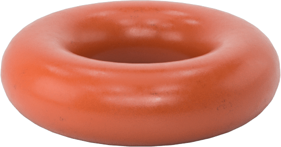 Yüksek Sıcaklık Yumuşak Silikon O-Ring, 1/16 Kesirli Genişlik, Dash Numarası 006