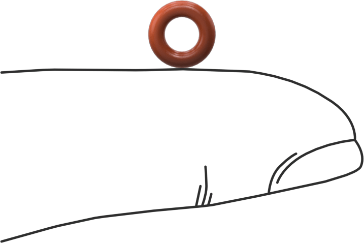 Yüksek Sıcaklık Yumuşak Silikon O-Ring, 1/16 Kesirli Genişlik, Dash Numarası 007