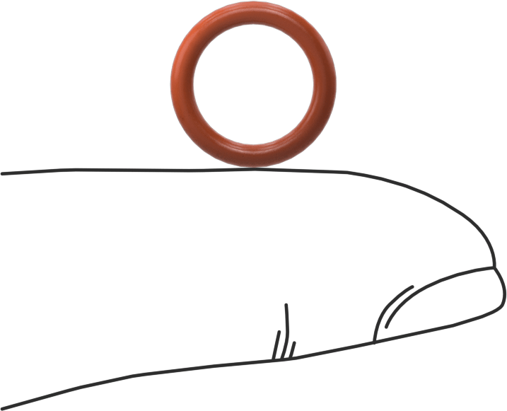 Yüksek Sıcaklık Yumuşak Silikon O-Ring, 1/16 Kesirli Genişlik, Dash Numarası 012