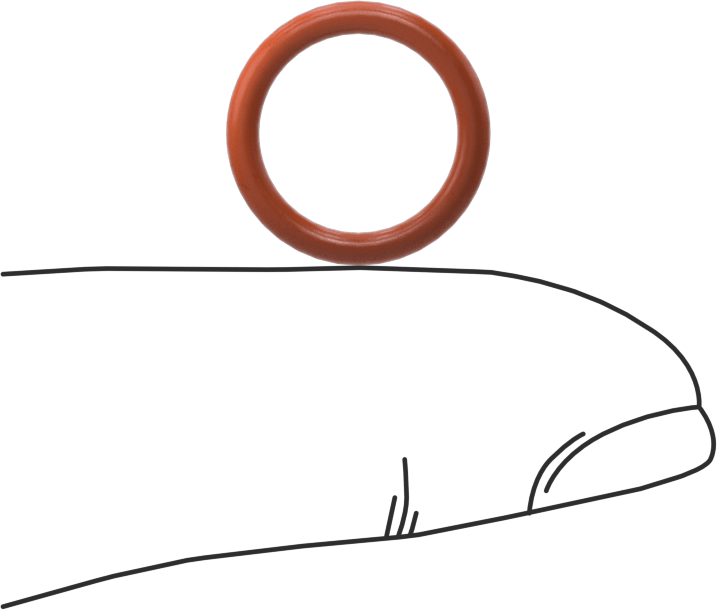 Yüksek Sıcaklık Yumuşak Silikon O-Ring, 1/16 Kesirli Genişlik, Dash Numarası 013