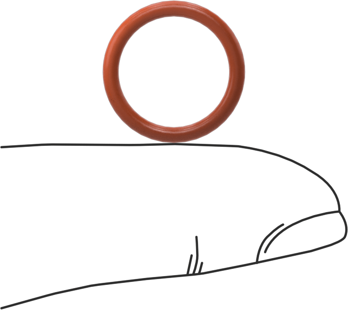 Yüksek Sıcaklık Yumuşak Silikon O-Ring, 1/16 Kesirli Genişlik, Dash Numarası 014