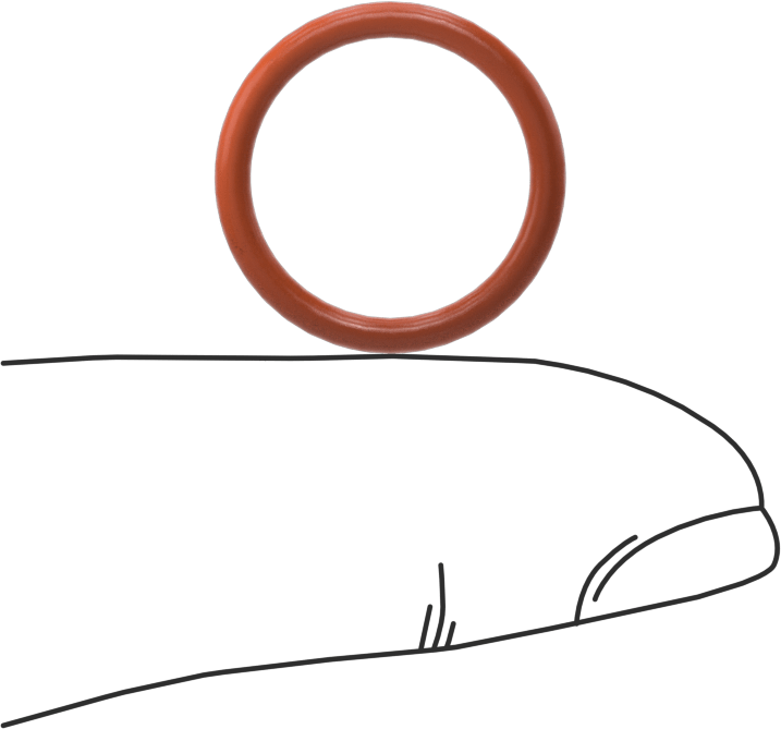 Yüksek Sıcaklık Yumuşak Silikon O-Ring, 1/16 Kesirli Genişlik, Dash Numarası 015