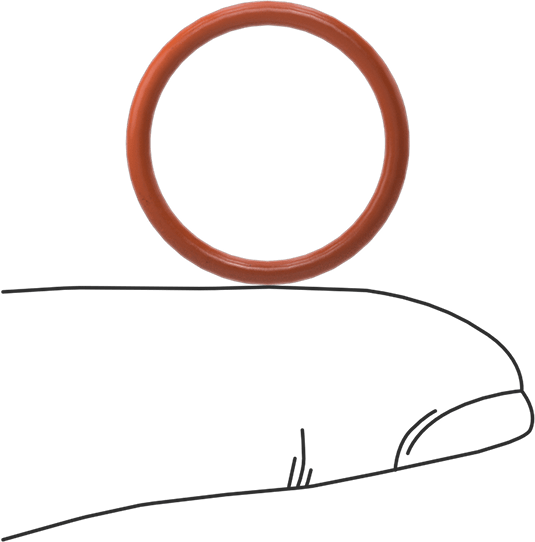 Yüksek Sıcaklık Yumuşak Silikon O-Ring, 1/16 Kesirli Genişlik, Dash Numarası 017