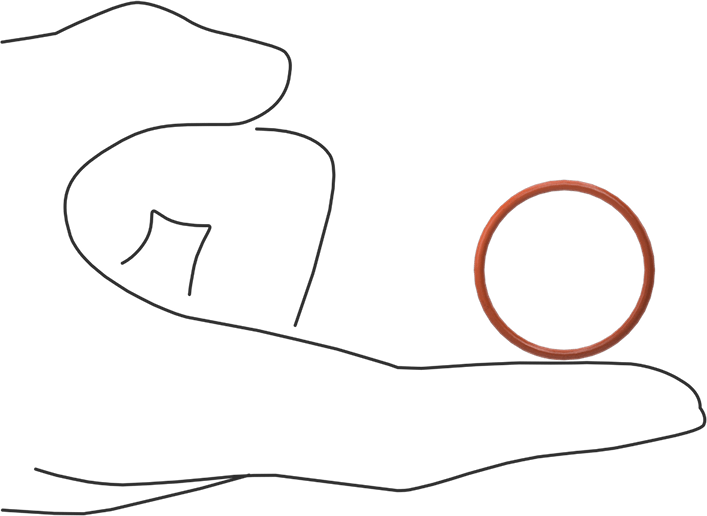 Yüksek Sıcaklık Yumuşak Silikon O-Ring, 1/16 Kesirli Genişlik, Dash Numarası 023