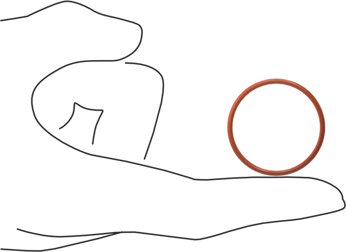 Yüksek Sıcaklık Yumuşak Silikon O-Ring, 1/16 Kesirli Genişlik, Dash Numarası 025