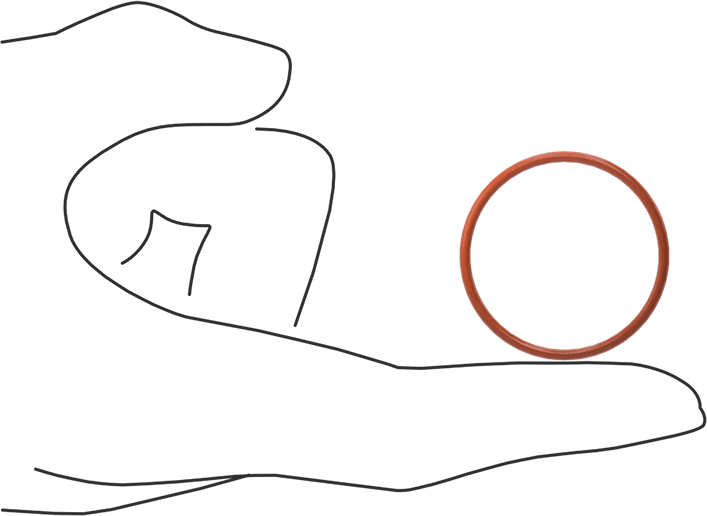 Yüksek Sıcaklık Yumuşak Silikon O-Ring, 1/16 Kesirli Genişlik, Dash Numarası 026