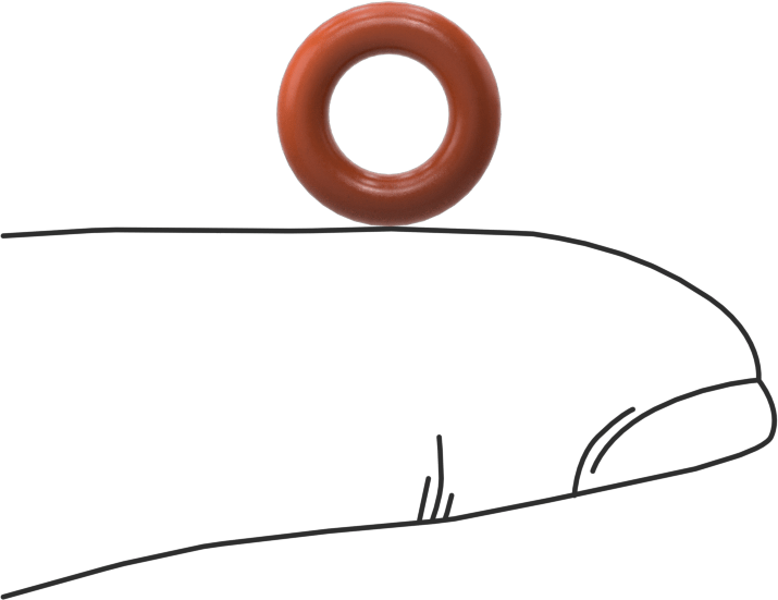 Yüksek Sıcaklık Yumuşak Silikon O-Ring, 3/32 Kesirli Genişlik, Dash Numarası 108