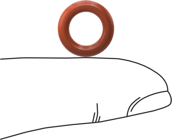 Yüksek Sıcaklık Yumuşak Silikon O-Ring, 3/32 Kesirli Genişlik, Dash Numarası 109