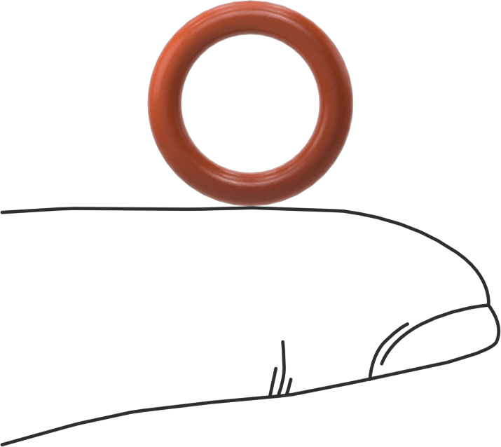 Yüksek Sıcaklık Yumuşak Silikon O-Ring, 3/32 Kesirli Genişlik, Dash Numarası 111