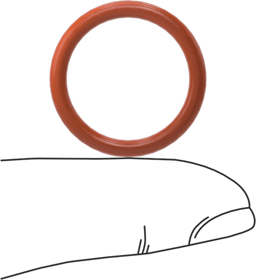 Yüksek Sıcaklık Yumuşak Silikon O-Ring, 3/32 Kesirli Genişlik, Dash Numarası 116