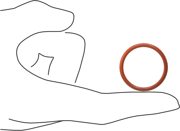 Yüksek Sıcaklık Yumuşak Silikon O-Ring, 3/32 Kesirli Genişlik, Dash Numarası 121