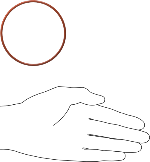 Yüksek Sıcaklık Yumuşak Silikon O-Ring, 3/32 Kesirli Genişlik, Dash Numarası 151