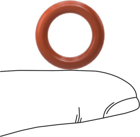 Yüksek Sıcaklık Yumuşak Silikon O-Ring, 1/8 Kesirli Genişlik, Dash Numarası 206