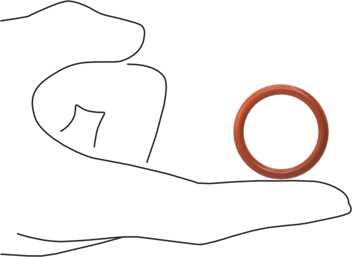 Yüksek Sıcaklık Yumuşak Silikon O-Ring, 1/8 Kesirli Genişlik, Dash Numarası 214