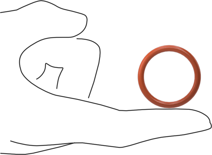 Yüksek Sıcaklık Yumuşak Silikon O-Ring, 1/8 Kesirli Genişlik, Dash Numarası 216