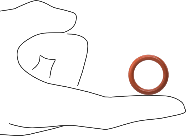 Yüksek Sıcaklık Yumuşak Silikon O-Ring, 1/8 Kesirli Genişlik, Dash Numarası 210