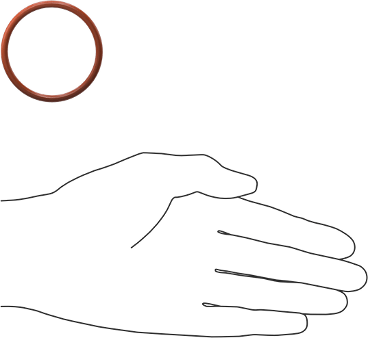 Yüksek Sıcaklık Yumuşak Silikon O-Ring, 1/8 Kesirli Genişlik, Dash Numarası 224