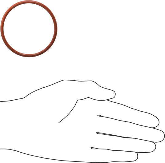 Yüksek Sıcaklık Yumuşak Silikon O-Ring, 1/8 Kesirli Genişlik, Dash Numarası 228