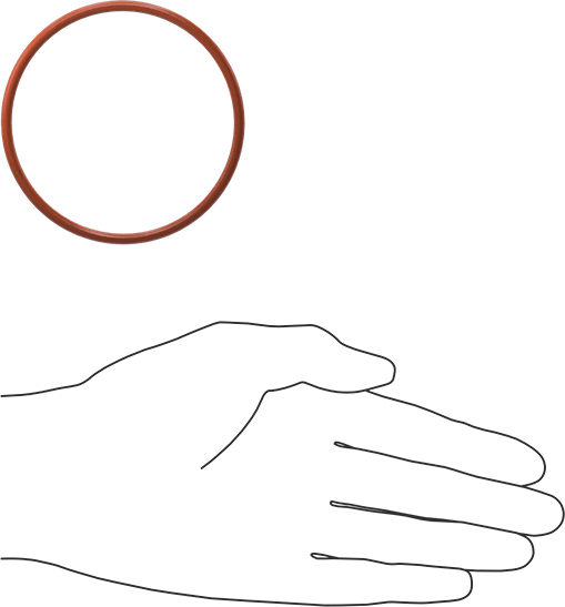 Yüksek Sıcaklık Yumuşak Silikon O-Ring, 1/8 Kesirli Genişlik, Dash Numarası 233