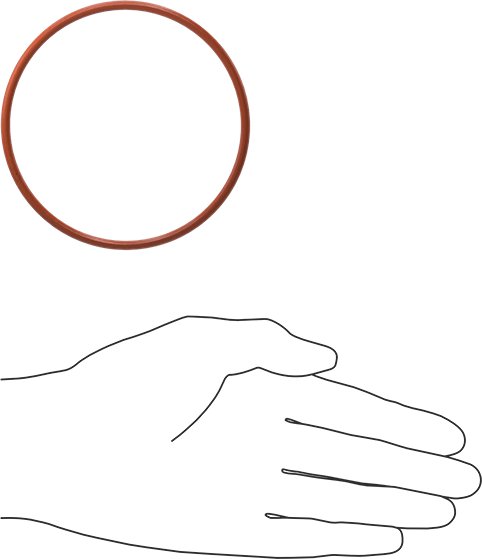 Yüksek Sıcaklık Yumuşak Silikon O-Ring, 1/8 Kesirli Genişlik, Dash Numarası 238