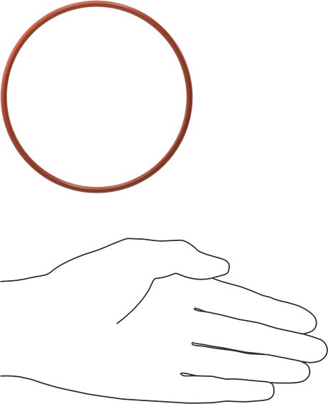 Yüksek Sıcaklık Yumuşak Silikon O-Ring, 1/8 Kesirli Genişlik, Dash Numarası 242