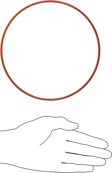 Yüksek Sıcaklık Yumuşak Silikon O-Ring, 1/8 Kesirli Genişlik, Dash Numarası 259