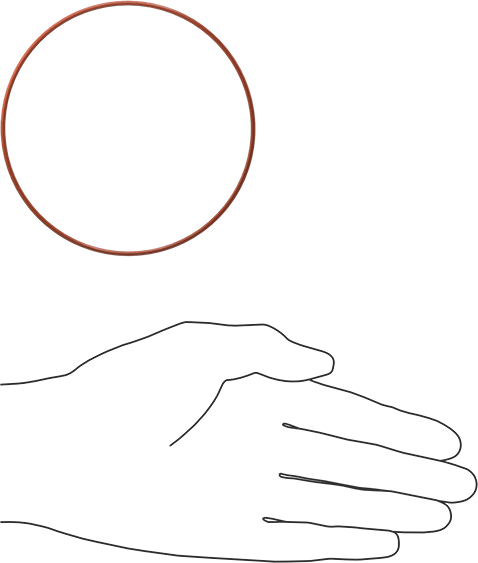 Yüksek Sıcaklık Yumuşak Silikon O-Ring, 1/16 Kesirli Genişlik, Dash Numarası 044