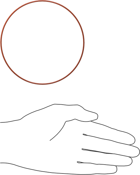 Yüksek Sıcaklık Yumuşak Silikon O-Ring, 1/16 Kesirli Genişlik, Dash Numarası 046