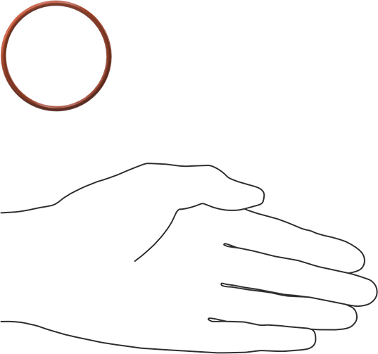 Yüksek Sıcaklık Yumuşak Silikon O-Ring, 3/32 Kesirli Genişlik, Dash Numarası 135