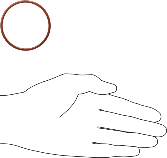 Yüksek Sıcaklık Yumuşak Silikon O-Ring, 3/32 Kesirli Genişlik, Dash Numarası 136