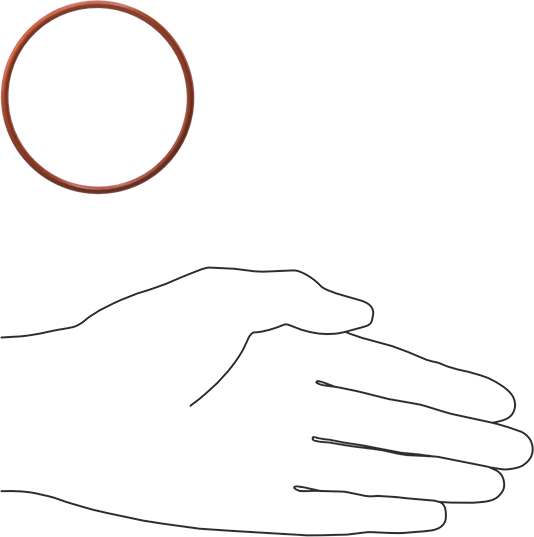 Yüksek Sıcaklık Yumuşak Silikon O-Ring, 3/32 Kesirli Genişlik, Dash Numarası 143