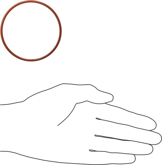 Yüksek Sıcaklık Yumuşak Silikon O-Ring, 3/32 Kesirli Genişlik, Dash Numarası 145