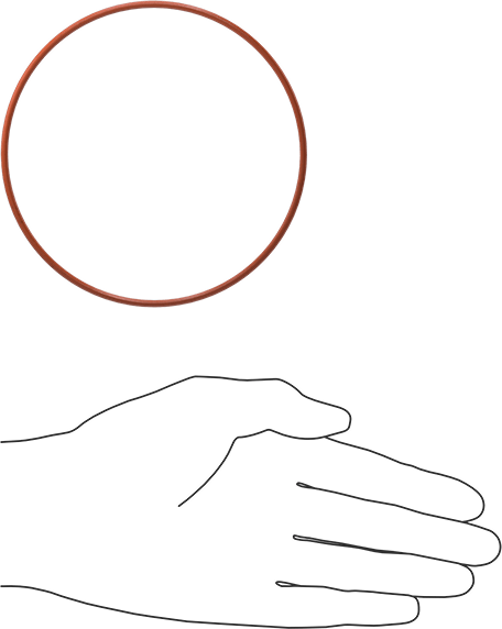 Yüksek Sıcaklık Yumuşak Silikon O-Ring, 3/32 Kesirli Genişlik, Dash Numarası 156