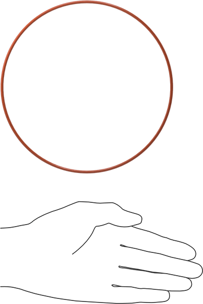 Yüksek Sıcaklık Yumuşak Silikon O-Ring, 3/32 Kesirli Genişlik, Dash Numarası 163