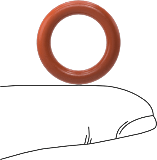 Yüksek Sıcaklık Yumuşak Silikon O-Ring, 1/8 Kesirli Genişlik, Dash Numarası 207