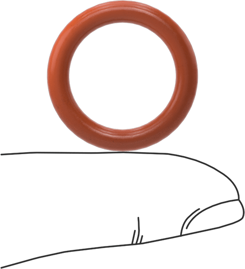 Yüksek Sıcaklık Yumuşak Silikon O-Ring, 1/8 Kesirli Genişlik, Dash Numarası 209