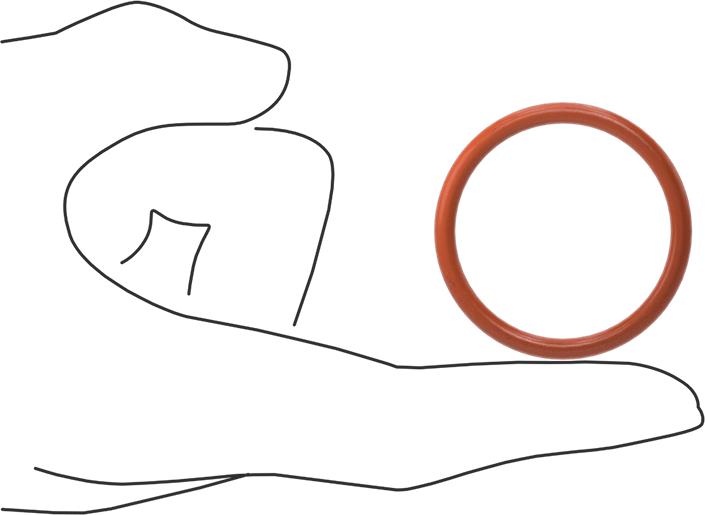 Yüksek Sıcaklık Yumuşak Silikon O-Ring, 1/8 Kesirli Genişlik, Dash Numarası 221