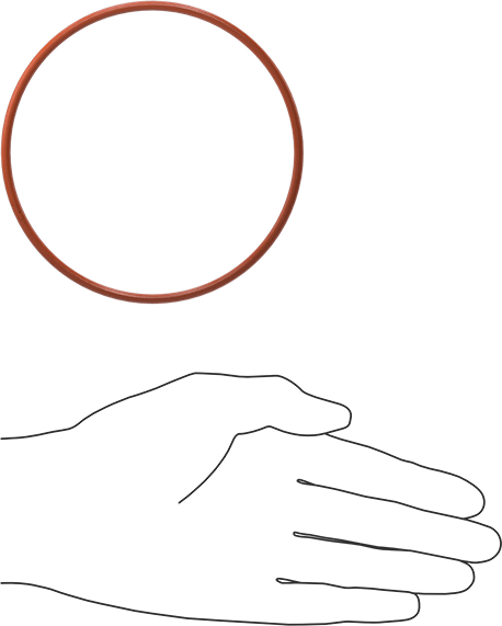 Yüksek Sıcaklık Yumuşak Silikon O-Ring, 1/8 Kesirli Genişlik, Dash Numarası 243