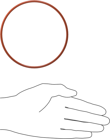 Yüksek Sıcaklık Yumuşak Silikon O-Ring, 1/8 Kesirli Genişlik, Dash Numarası 244